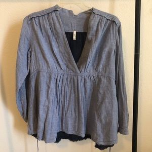Free People chambray blouse
